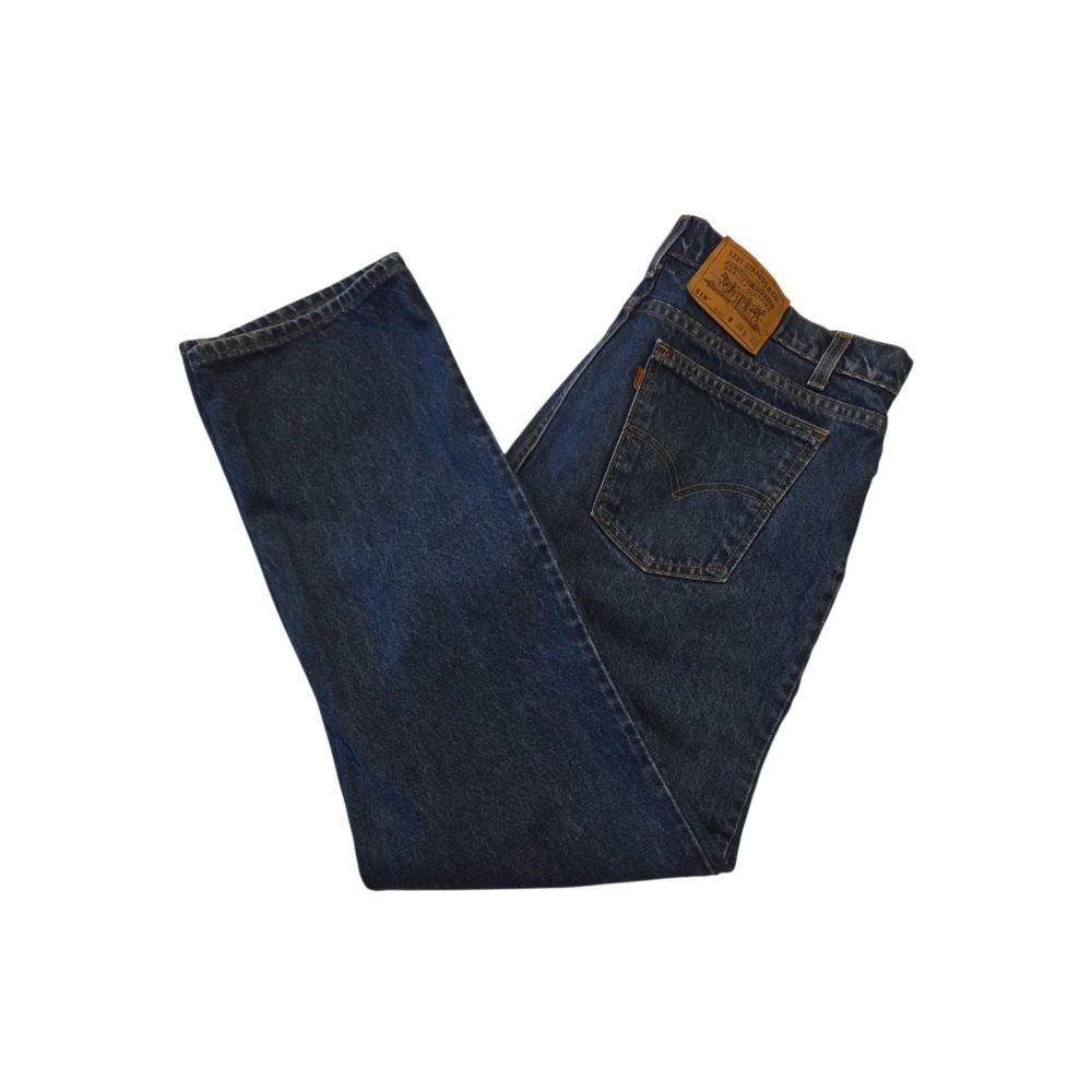 Vintage 1996 Levi's 518 Relaxed Fit Jeans Men's 38x32 USA Made Orange Tab Denim